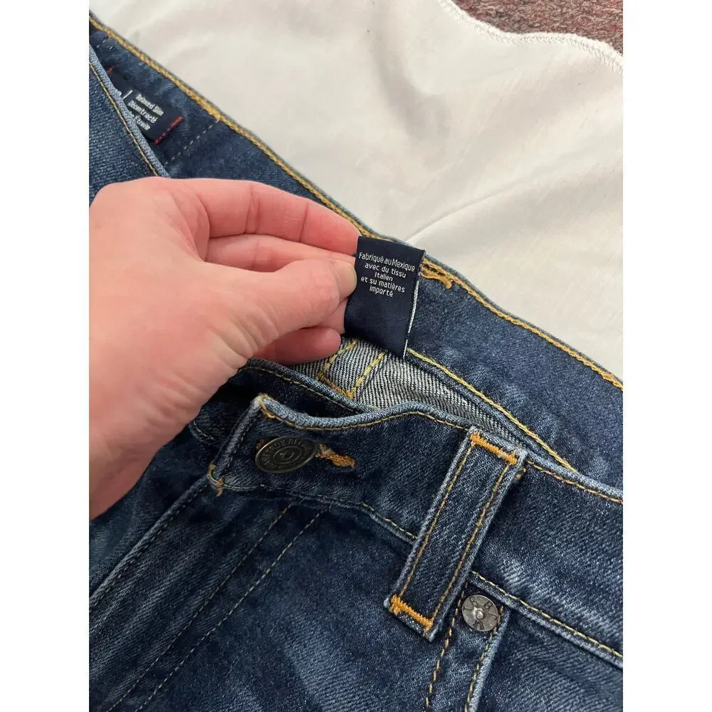 True Religion Geno Dark Wash Button Pocket Jeans Sz 34x32 GS